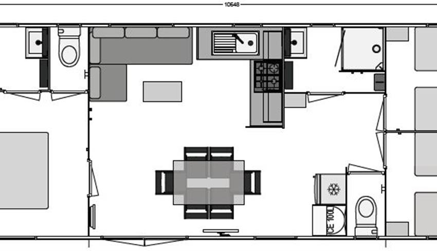 Mobil home privilege 3 chambres 2 salles de bain - Camping la Boulinière 5 étoiles Ile d'Oléron - Charente Maritime